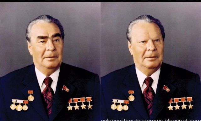 Знаменитости с усами и без