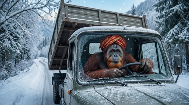 Алень на самосвале