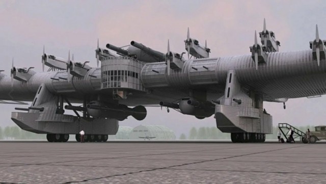 Прототип гигантского военного самолета, который напоминает корабль из "Звездных войн", показали на китайском телевидении