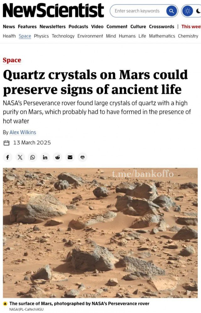 На Марсе нашли жизнь. Учёные из NASA с помощью марсохода обнаружили следы древних микробов