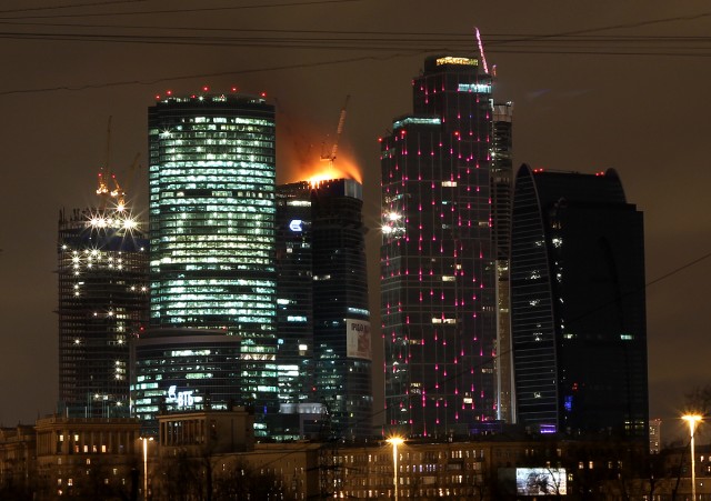 В столице горела одна из башен Москва-Сити