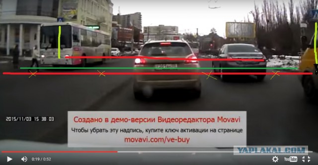 Выскочила на переходе из-за автобуса