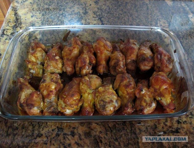 Куриные крылья, к пиву, Медово-горчичные и по мотивам "баффало"