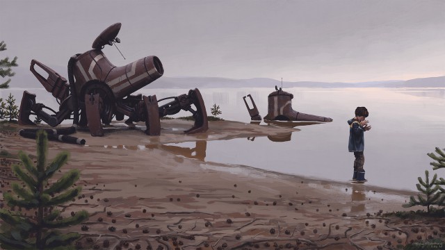 Альтернативное развитие мира от Саймона Сталенхага (Simon Stalenhag)