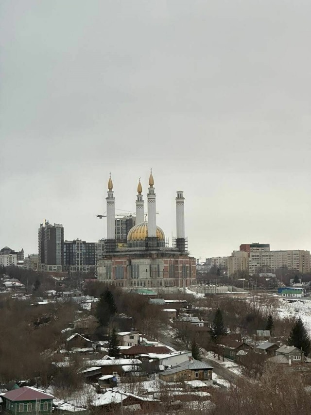 У мечети Ар Рахим в Уфе отвалился купол