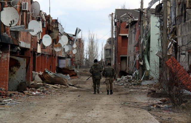 Село Широкино после боев.