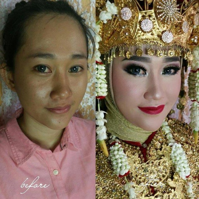 Азиатские невесты до и после свадебного макияжа, и это как будто разные люди
