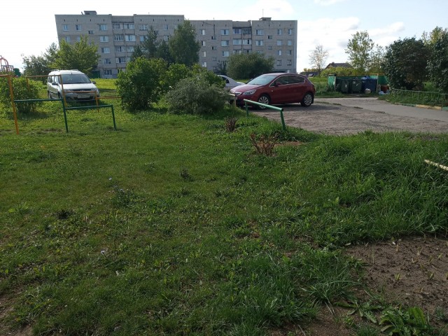Клумба во дворе