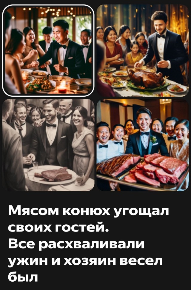 За столом сидели