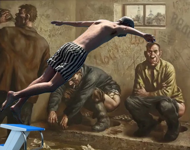Икар в полосатых шортах