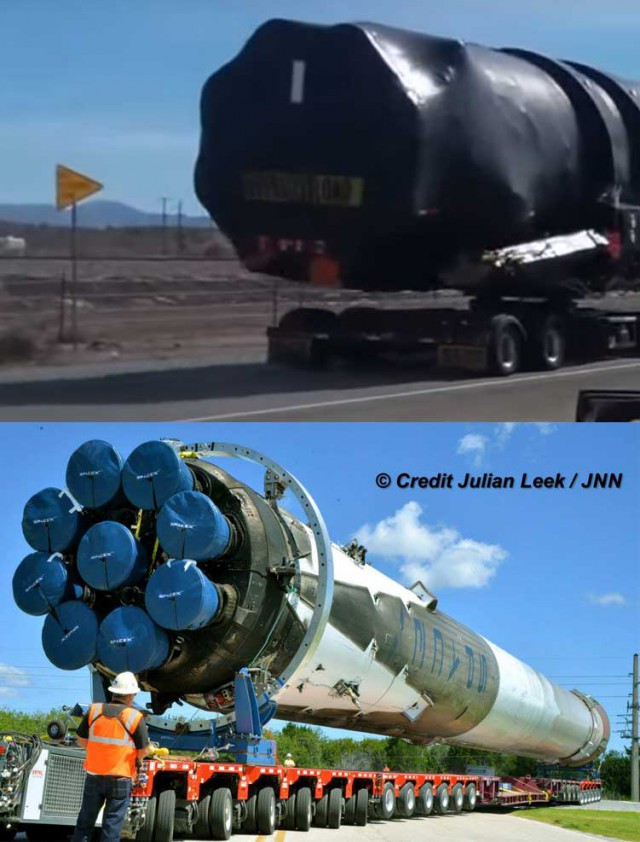 Перевозка огромной ракеты близ Зоны 51
