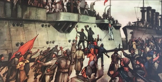 Крейсер «Аврора» в Маниле после Цусимского боя.1905 год