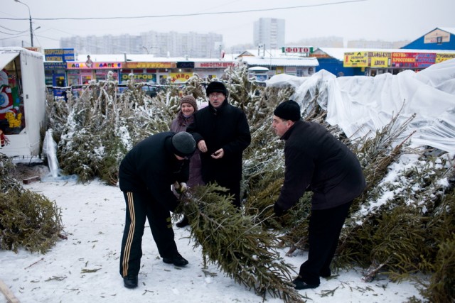 Лед на улицах Москвы