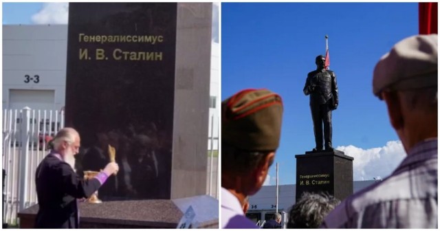РПЦ начала служебную проверку после того, как один из священнослужителей освятил памятник Сталину в Великих Луках