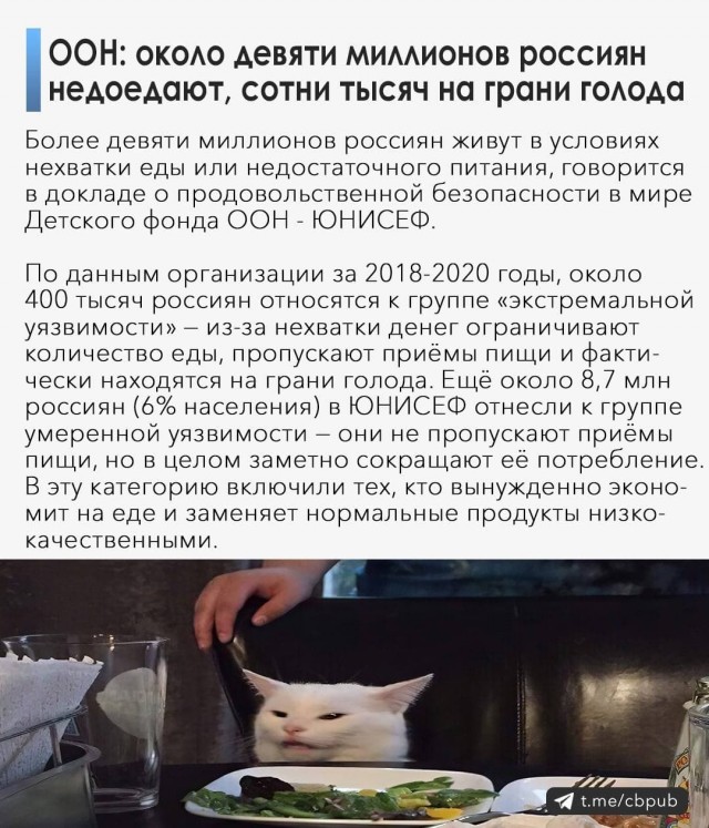Вдумайтесь: президент, партия,  правительство обсуждают цены на суповой набор