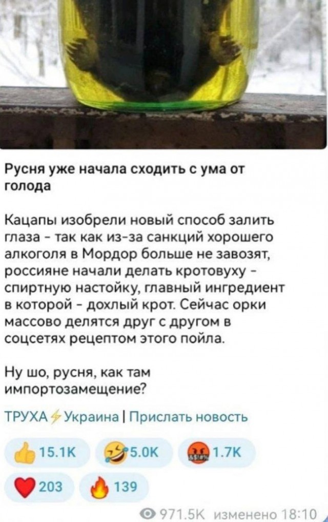 Вот и до дурки отголоски кротовухи докатились.