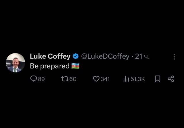 Американский аналитик Люк Коффи разместил в соцсети X публикацию