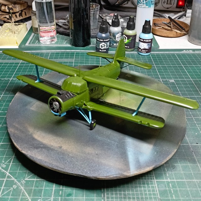 Сделал диораму с трудягой Ан-2 в подарок