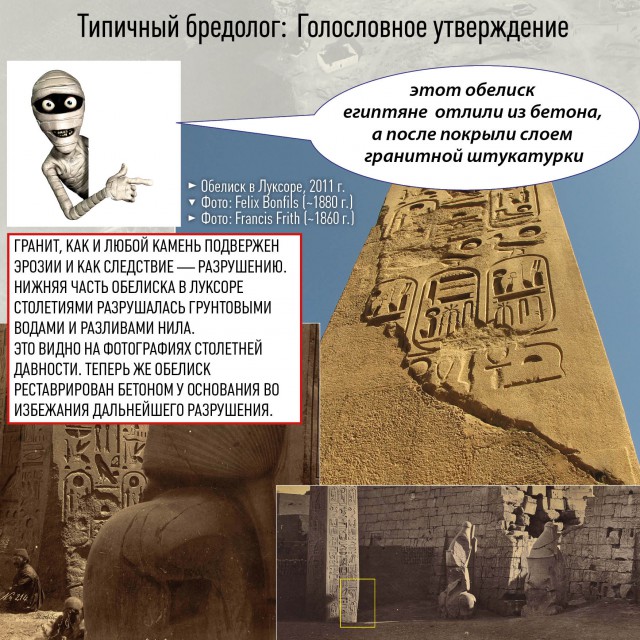 Древний Египет в голословных утверждениях