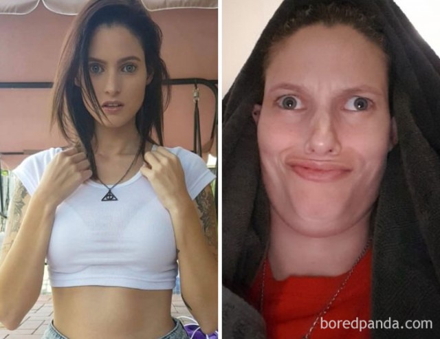 Веселые фото девушек «до и после»