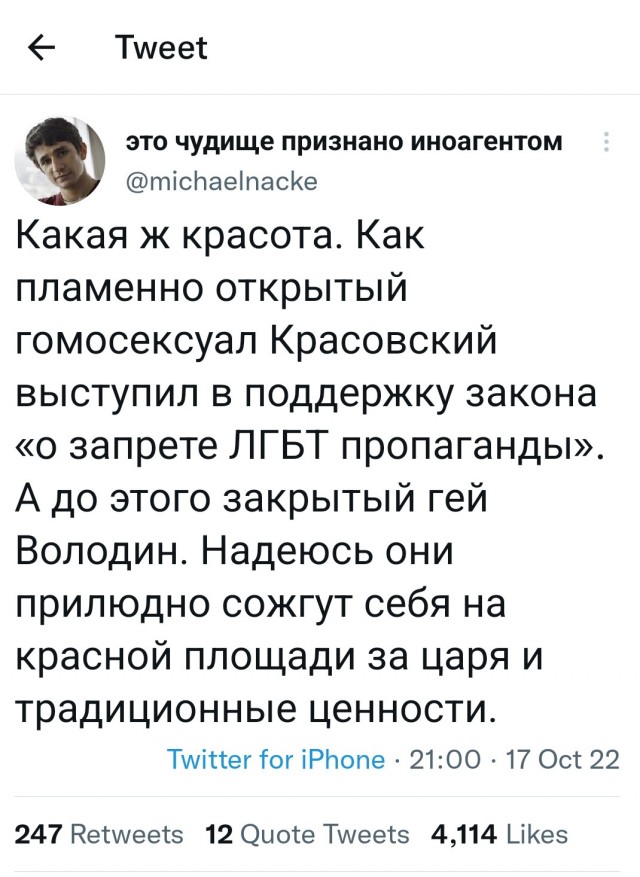 В Госдуму внесен законопроект о запрете ЛГБТ-пропаганды в России