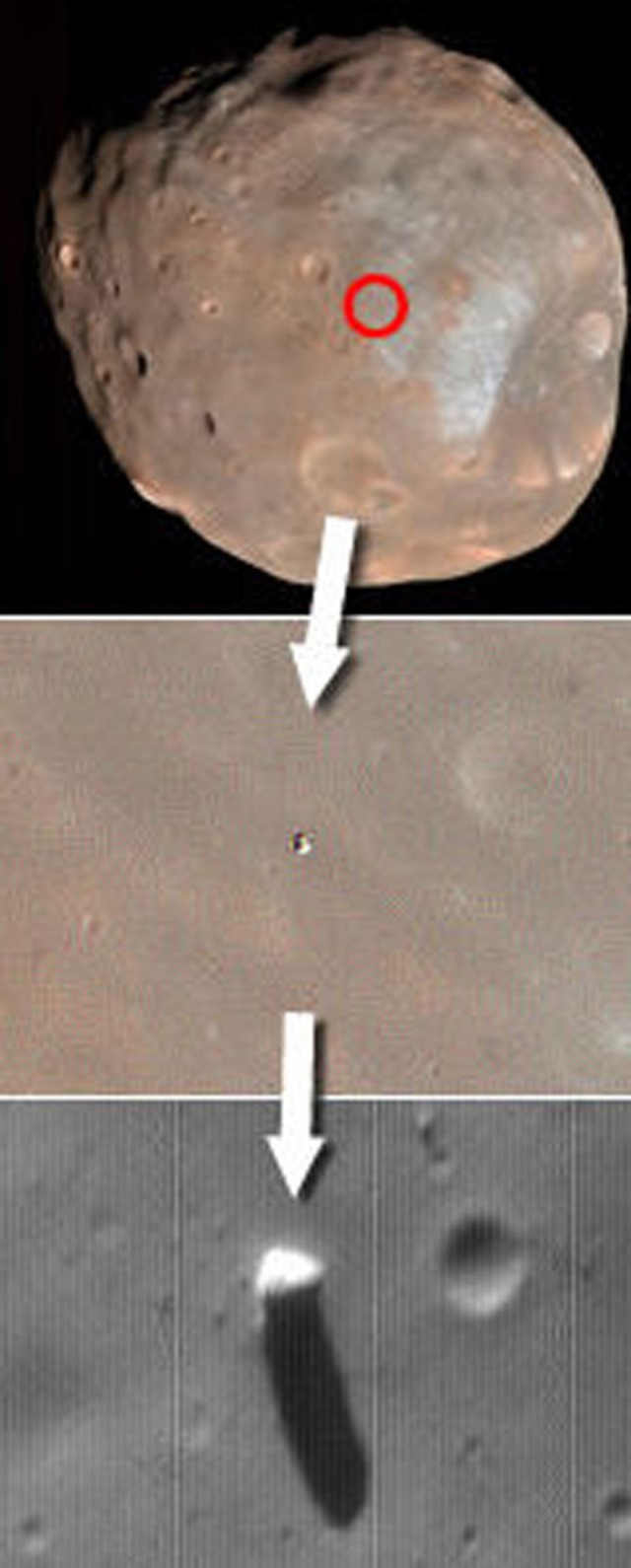 Загадочный монолит на поверхности марсианского спутника Фобоса