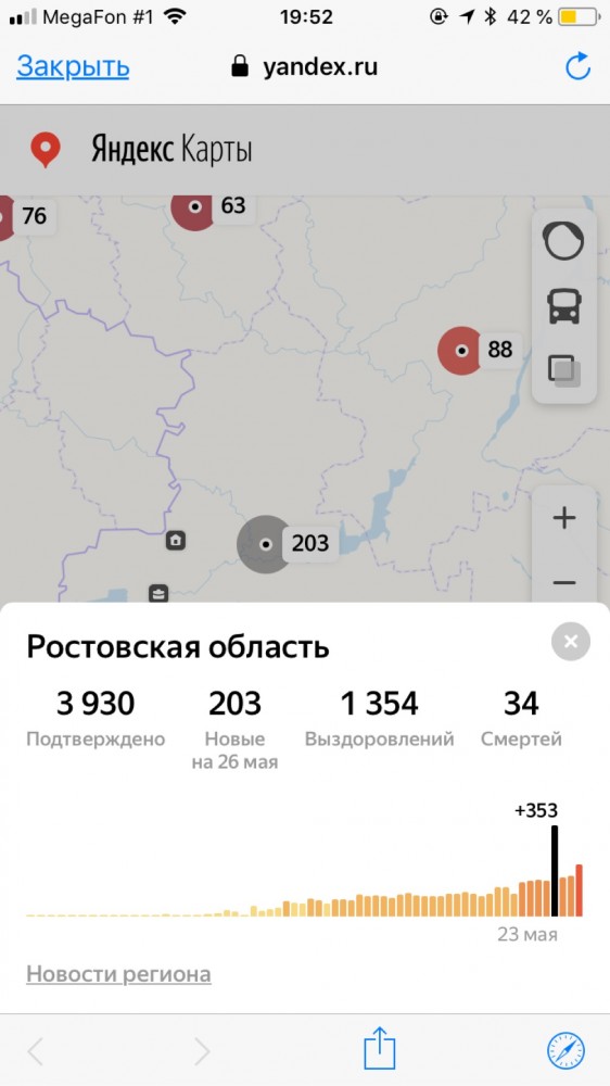 26 мая 2020 - всплеск COVIDлы где?
