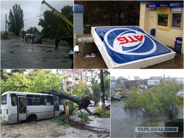 Ночной ураган в Днепропетровске, 24.09.2014.