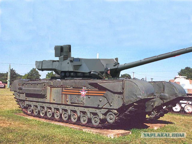 Т-14 "Армата" и Т-90А, вид сверху