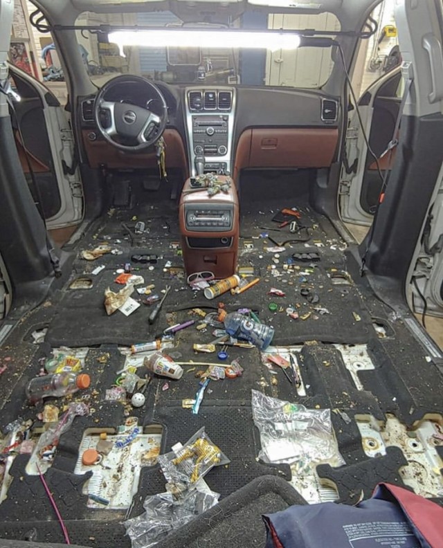 До и после химчистки