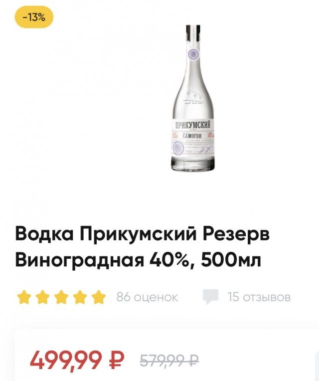 Опрос касаемо водки