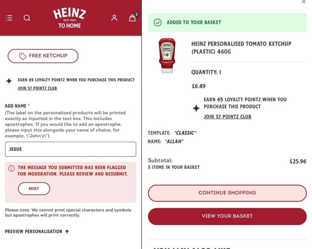 В Германии кетчуп Heinz обвинили в гонениях на христиан