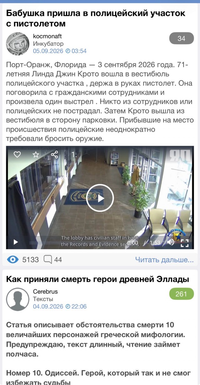 Бабушка пришла в полицейский участок с пистолетом