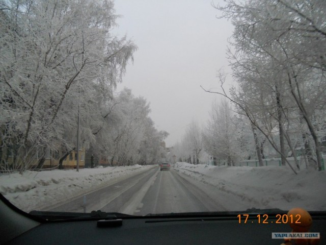 Новосибирск. Вода. Балкон. -41 градус C