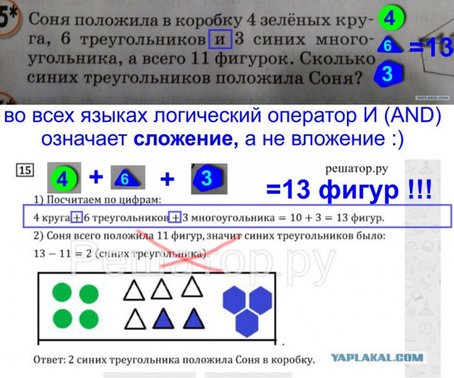 Задачка по математике за 3-й класс. Я удивлён