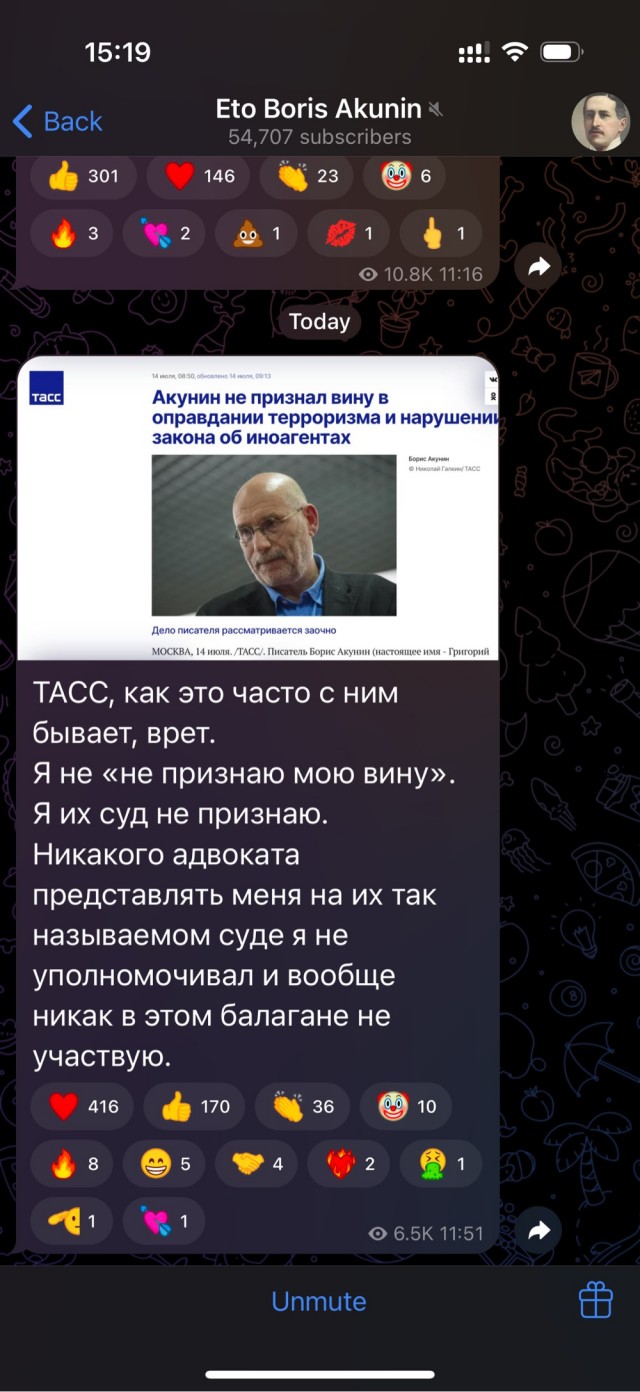 Гособвинение запросило Акунину* 18 лет лишения свободы