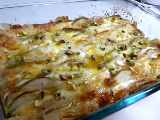 Пирог с сыром Бри