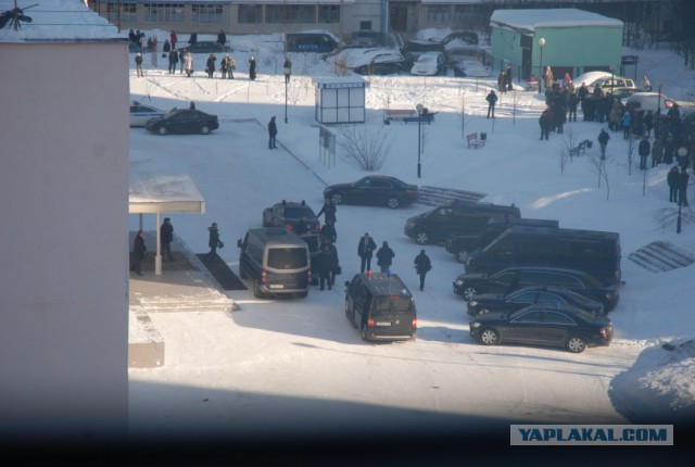 Уникальные кадры с приземлением и выходом Путина