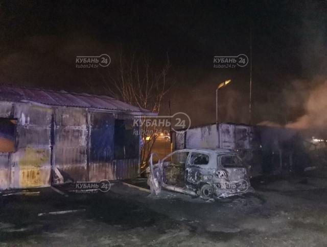 В станице Васюринской сгорела газовая заправка