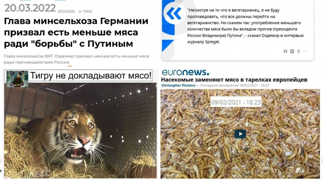 Глава минсельхоза Германии призвал есть меньше мяса ради "борьбы" с Путиным
