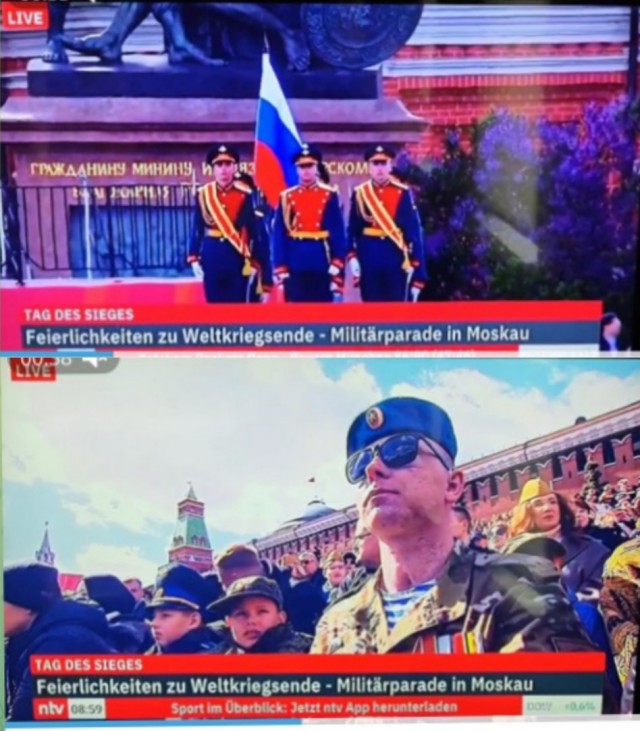 Парад Победы в Москве в прямом эфире на немецком ТВ