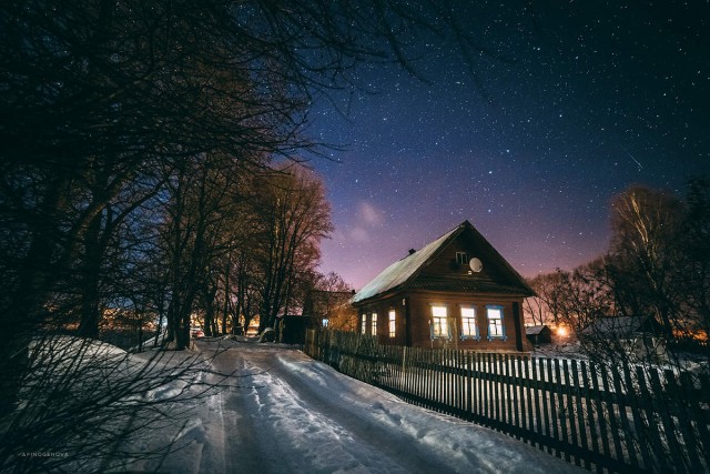 Просто красиво. Несколько ночных деревенских фото