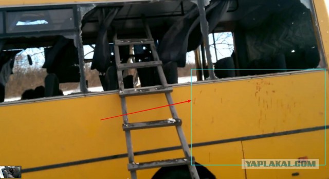 Видео растреляного автобуса под Волновахой