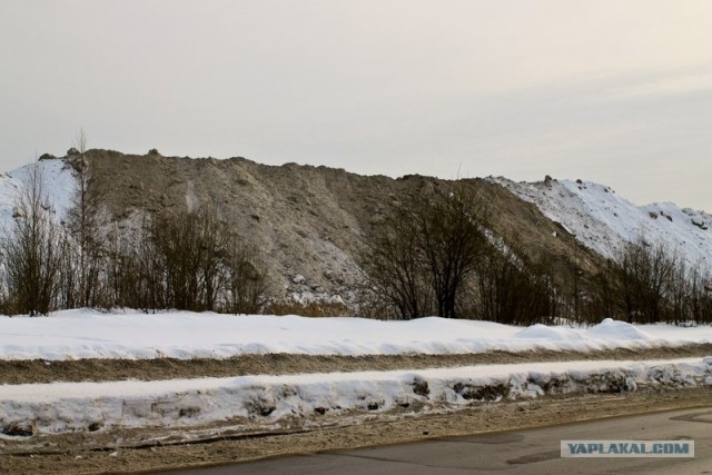 Свалка снега в Питере