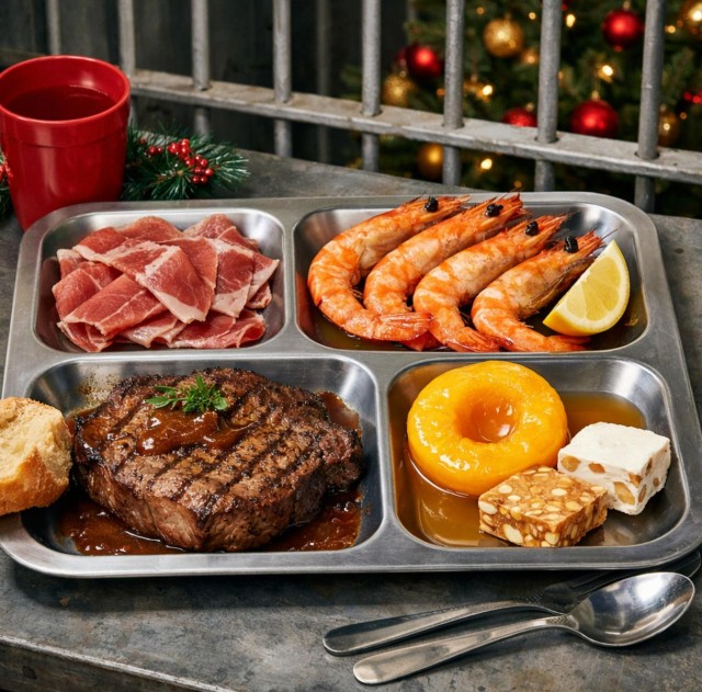 Рождественское меню в испанской тюрьме