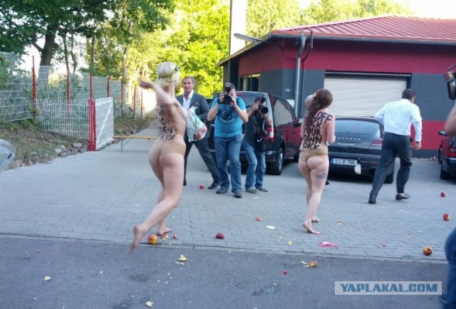 акция femen Разгневанная ева