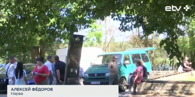 Снос советского танка в Нарве