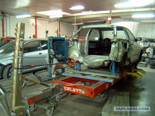 Ремонт автомобиля со сложным перекосом.