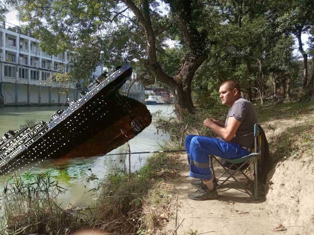Фотожаба про рыбака "Улов"