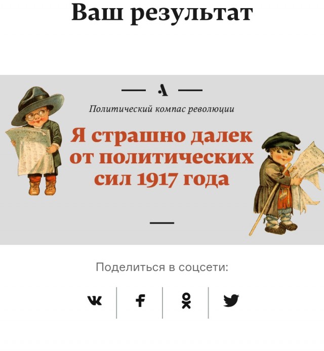 Тест - Ваше место на политическом компасе 1917